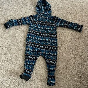 Patagonia blue Baby Fleece Bunting Suit